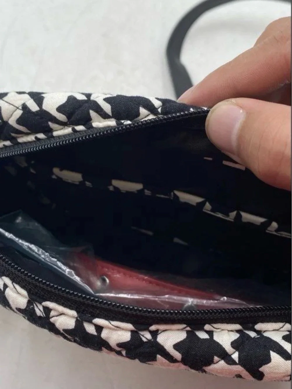 Houndstooth Mini Crossbody Bag - Black & White Vera Bradley